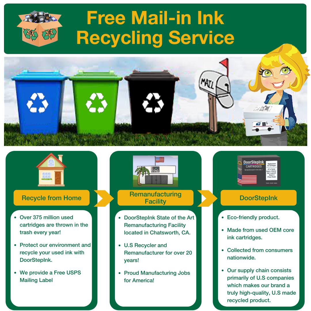 DoorStepInk Brand for Canon PG-240XL Black High Yield Remanufactured in the USA Ink Cartridges